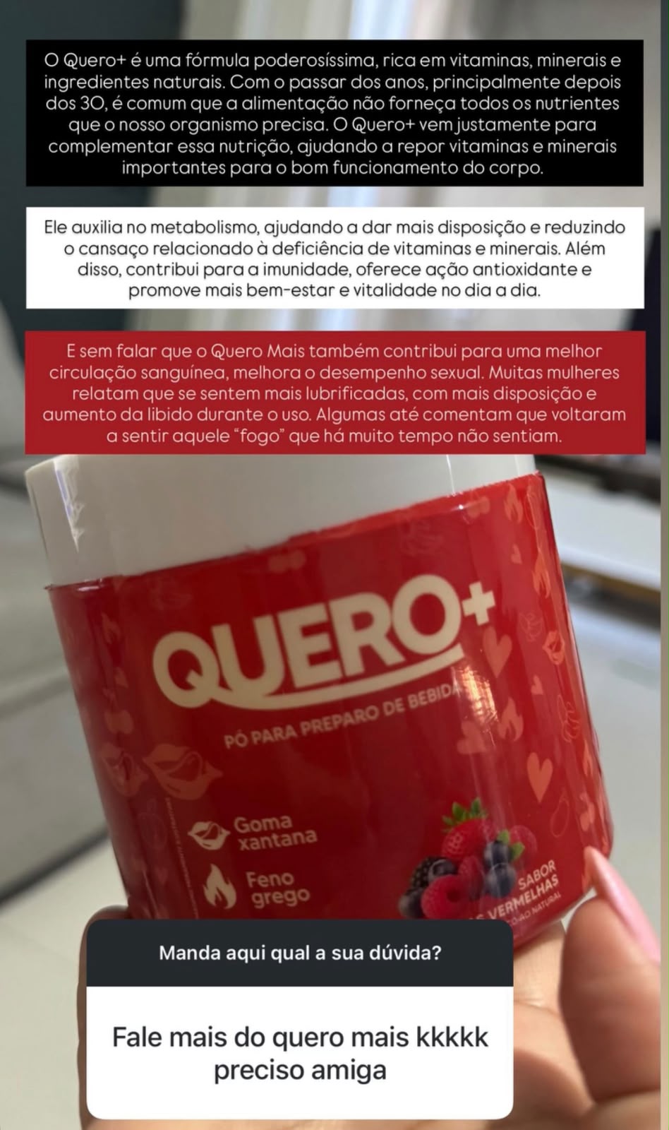 Explicação da fórmula do Quero + respondendo à dúvida de uma cliente
